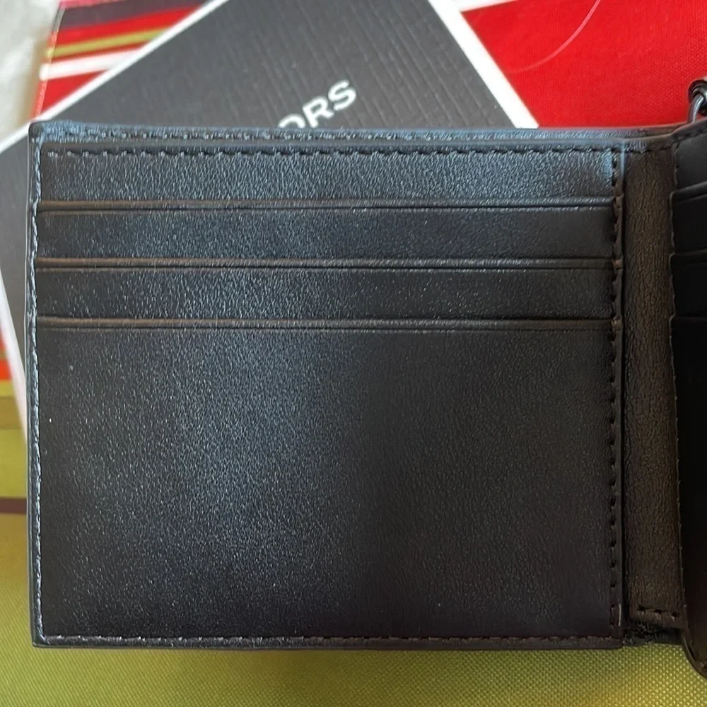 Brand New Michael Kors Genuine Leather Slim Billfold Andy Luggage Mens Wallet